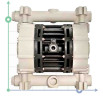 The pneumatic diaphragm pumps BOXER 100 PP IB100-P-HTTPT--