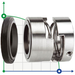 Sello mecánico R-128P 30, TC/TC, VITON, 304, T1A