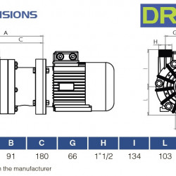 Пластиковий насос для перекачування хімічних речовин FLUIMAC DRAGON 20 PVDF, 1,5 кВт, 380В