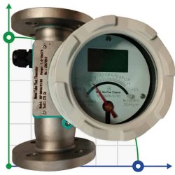 DN40 Caudalímetro de acero inoxidable rotámetro LZ PN40 (mezcla de alcohol), 1600...16000 l/h, 4-20mA, Ex