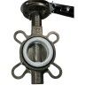 PN16 DN50 Butterfly valve, body and disc made of stainless steel AISI 304, Seat PTFE