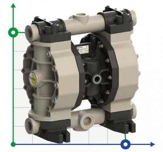 Пневматический мембранный насос для лака PHOENIX P170 PP HYTREL, 170 л/мин