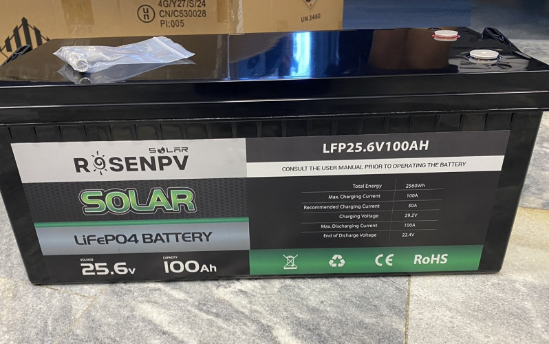 Аккумуляторная батарея литий-железо-фосфатная 25.6V 100Ah LiFePO4, LFP напольный с ячейками EVE 3.2V 100Ah LiFePO4 grade A cells