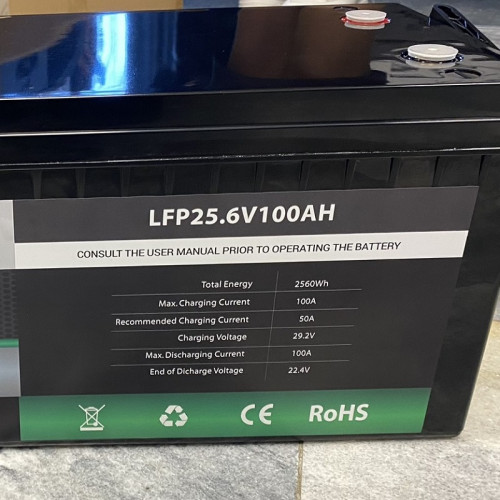 Аккумуляторная батарея литий-железо-фосфатная 25.6V 100Ah LiFePO4, LFP напольный с ячейками EVE 3.2V 100Ah LiFePO4 grade A cells