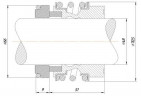 Торцевое механическое уплотнение вала R-MG13 48, SIC/SIC, EPDM, 304, G60