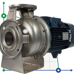 Pompe à engrais liquide monobloc en acier inoxydable AISI 316L BZ 40-125/2,2