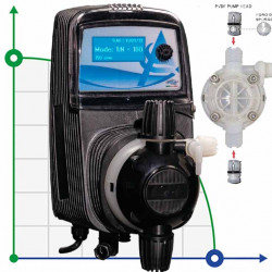 Bomba dosificadora electromagnética de membrana PDE HC151+ MULTIFUNCIÓN M70 240V PVDF-CE-VT, 1,8-14 l/h, 20-1 bar