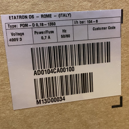 Bomba de diafragma CIP (SIP) lavabos PDM-D CA 104/6 400/3/50 0,18