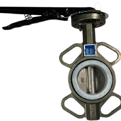 PN16 DN65 Zawór Motylkowy, korpus i tarcza wykonane ze stali nierdzewnej AISI 304, gniazdo PTFE