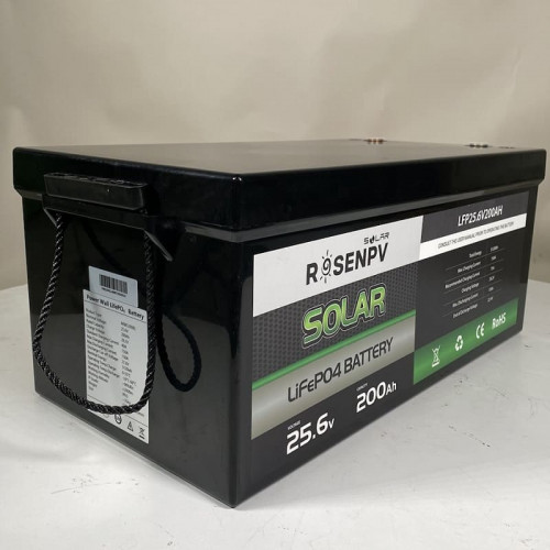 Batería de litio-hierro-fosfato (litio-ferro) 25,6V 200Ah LiFePO4, LFP de pie con células EVE 3,2V 100Ah LiFePO4 grado A