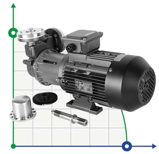 Pompe avec accouplement magnétique en acier inoxydable MDH-10U -196°C+400°C