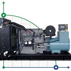 Промышленный дизельный генератор XHYP-240GF с ATS, двигатель Perkins 350kVA, 240kW, 380V/50HZ открытого типа