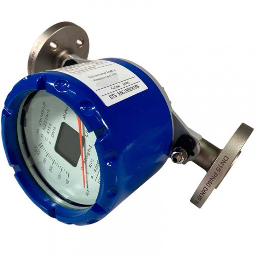 DN15 Ротаметр расходомер из нержавеющей стали KLZZ PN40 (спирт 96%), 42...420 л/ч, 4-20мА, Ex
