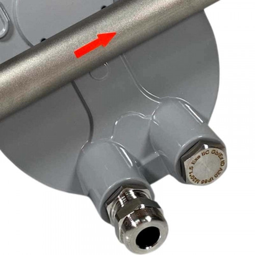 DN15 Ротаметр расходомер из нержавеющей стали KLZZ PN40 (спирт 96%), 42...420 л/ч, 4-20мА, Ex