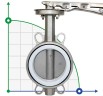 PN16 DN80 Butterfly valve, body and disc made of stainless steel AISI 304, Seat PTFE