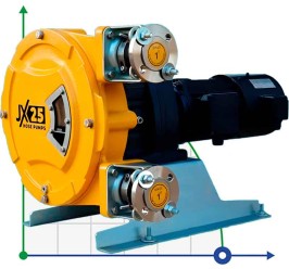 Bomba industrial de manguera JXHIN-25-SS-NBR-P, 792 l/h, 1,1 kW, 16 bar, 380V