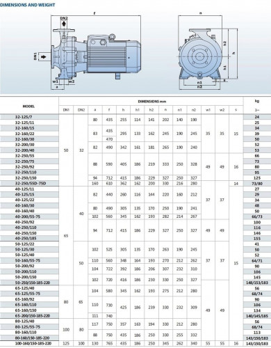 Bomba centrífuga monobloque BSTm 32-125/1.1, 3000