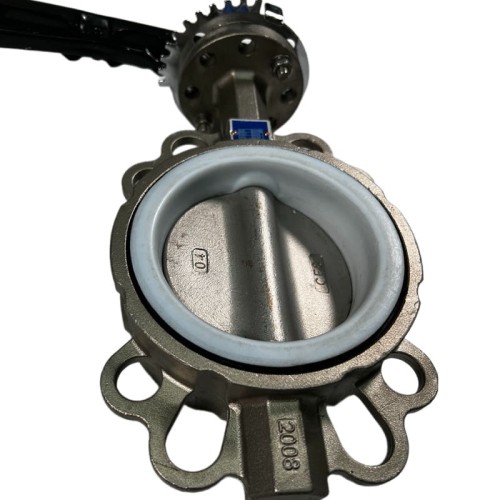 PN16 DN100 Butterfly valve, body and disc made of stainless steel AISI 304, Seat PTFE
