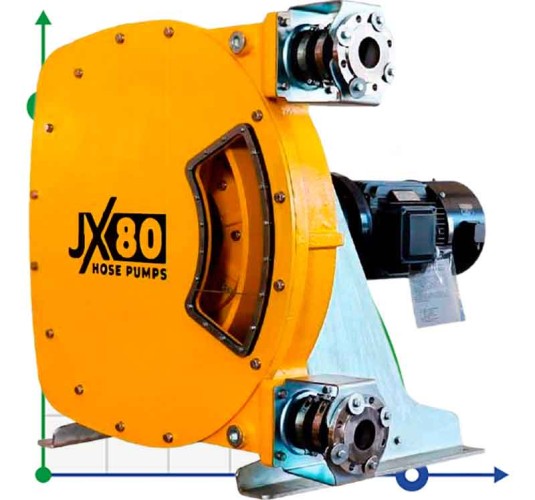 Bomba industrial de manguera JXHIN-80-CI+Titanium-NR-P, 24.5 m3/h, 11 kW, 16 bar, 380V