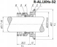 Mechanical seals Alfa Laval R-AL.LKHs 32, SIC/SIC, EPDM, 304
