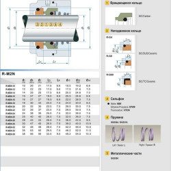 Uszczelnienie pompy R-M2N 38, CAR/SIC, EPDM, 304, G6