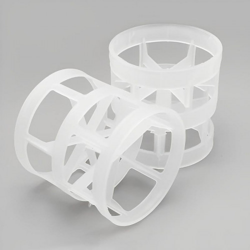 Plastikowe pierścienie Palla, PP, 50x50x1,5 mm, Plastic Pall Ring