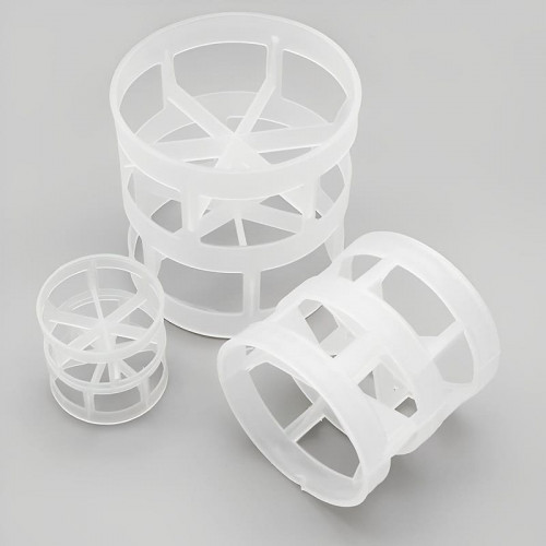 Plastikowe pierścienie Palla, PP, 50x50x1,5 mm, Plastic Pall Ring