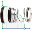 Торцеве ущільнення валу R-21UK 12, CЕR/CAR, EPDM, 304, N