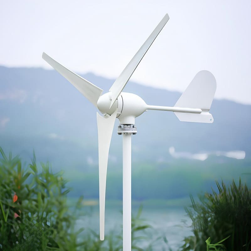 Éolienne Lanterne 800W 12V Générateur de Vent Turbine Éolienne Bleue