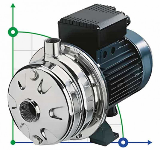 Stainless steel pump for garden irrigation CBX/100, 0.75 kW, 4.8 m3/h, 41m, 220V/M, AISI 304 (EBARA 2CDXM 70/10)