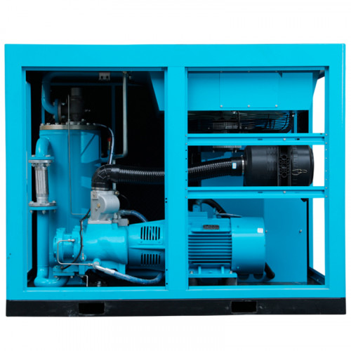 Low-pressure PM VSD screw air compressor LM, LMH series with air flow 5.3-55.3 m3/min, power 22-200 kW, pressure 0.2-0.5 MPa