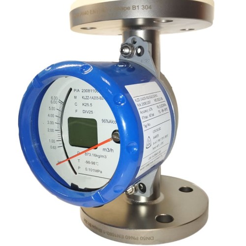 DN50 Ротаметр расходомер из нержавеющей стали KLZZ PN40 (спирт 40%), 0,63...6,3 м3/ч, 4-20мА, Ex