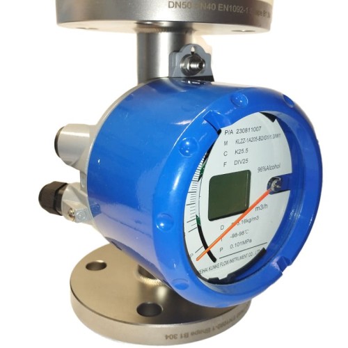 DN50 Ротаметр расходомер из нержавеющей стали KLZZ PN40 (спирт 40%), 0,63...6,3 м3/ч, 4-20мА, Ex