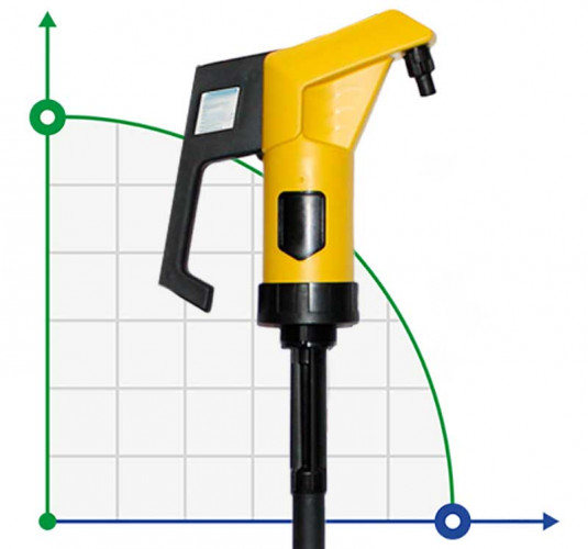 Pompe vide-fûts manuelle pour produits chimiques FLUIMAC NEPTUNE N-04, PP, FKM