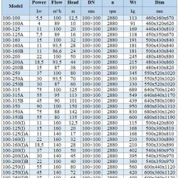 BGWH 100-200(I)B (100/40), 22kW, 2880 Stainless Steel Horizontal Pump