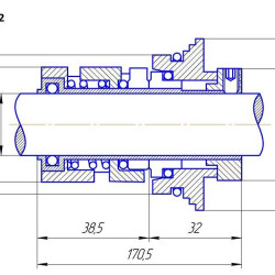 Mechanical seal Grundfos HQQE CR/CRN/CRI 32...150 Art. 96525458