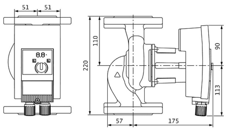 Yonos MAXO 40/0.5-4 PN 6/10 WILO pompe de circulation avec contrôle électronique