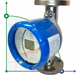 DN25 Расходомер из нержавеющей стали ротаметр KLZZ PN40 (спирт 96%), 180...1700 л/ч, 4-20мА, Ex