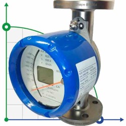 DN25 Caudalímetro de acero inoxidable rotámetro KLZZ PN40 (alcohol 96%), 180...1700 l/h, 4-20mA, Ex