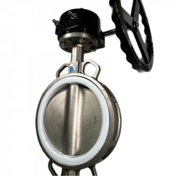 PN16 DN200 Butterfly valve, body and disc made of stainless steel AISI 304, Seat PTFE