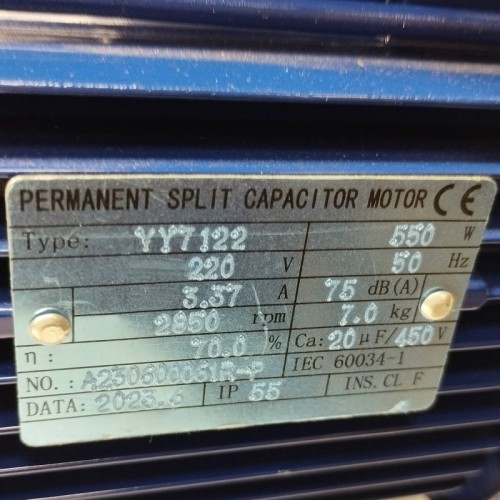 Центробежный насос для воды BB250/055D, AISI304, 220V/50Hz, 2900