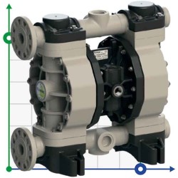 Pneumatische Membranpumpe PHOENIX P170 PP SANTOPRENE+PTFE, 170 l/min für Lacke