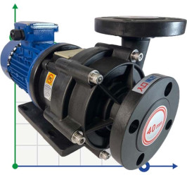Насос с магнитной муфтой MP-HX-440 GFRPP, 240L/min, 12,3m, 380V, ABLE Motor