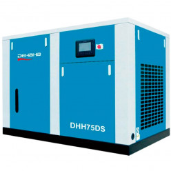 Dry oil-free screw air compressor DEHAHA DS, DSW series with air supply 5.37-80.75 m3/min, power 45-400 kW, pressure 0.7-1 MPa