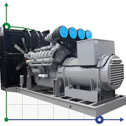 Промышленный дизельный генератор XHYP-1200GF с ATS, двигатель Perkins 1600kVA, 1200kW, 380V/50HZ открытого типа