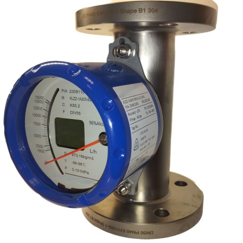 DN50 Przepływomierz ze stali nierdzewnej rotametr KLZZ PN40 (alkohol 96%), 1600...16000 l/h, 4-20mA, Ex