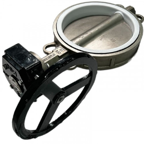 PN16 DN250 Засувка Батерфляй, корпус і диск із нержавіючої сталі AISI 304, Seat PTFE