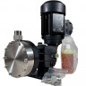 Bomba dosificadora de floculante con motor de membrana AQUA MSB, AISI 316L, 170 l/h, 8 bar, 0,18 kW, 380V