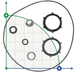 Mechanical seal for JP5/6 Grundfos type D art. 96768182