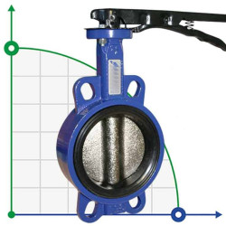 PN16 DN100 Butterfly valve, cast iron body and disc, Seat EPDM